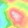 Mapa topográfico Hinch Mountain, altitud, relieve