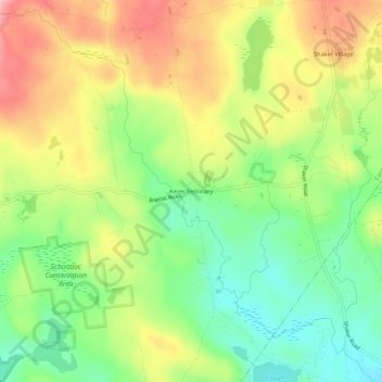 Mapa topográfico Kezer Seminary, altitud, relieve