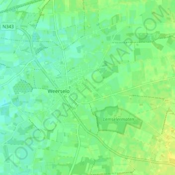 Mapa topográfico Nijstad, altitud, relieve
