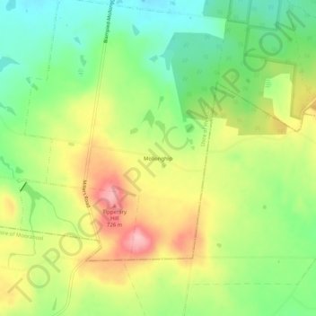 Mapa topográfico Mollonghip, altitud, relieve