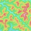 Mapa topográfico Dingess, altitud, relieve
