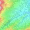 Mapa topográfico La Flachère, altitud, relieve
