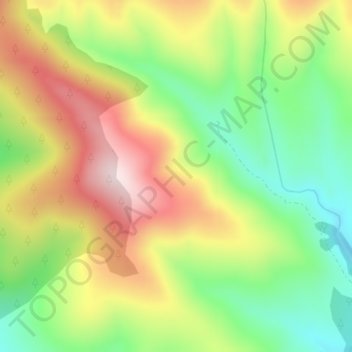 Mapa topográfico Chollas, altitud, relieve