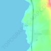 Mapa topográfico Los Verdes, altitud, relieve