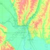 Mapa topográfico Sioux City, altitud, relieve