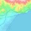 Mapa topográfico Aguadulce, altitud, relieve