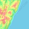 Mapa topográfico Umdloti / eMdloti, altitud, relieve