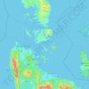 Mapa topográfico Sugbu Islet, altitud, relieve