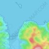 Mapa topográfico Antzora, altitud, relieve