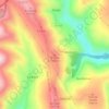 Mapa topográfico O Chao, altitud, relieve