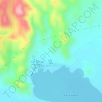 Mapa topográfico Tocagua, altitud, relieve