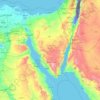 Mapa topográfico South Sinai Governorate, altitud, relieve