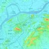 Mapa topográfico 栖霞区, altitud, relieve