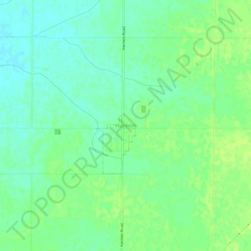 Mapa topográfico Harmon, altitud, relieve