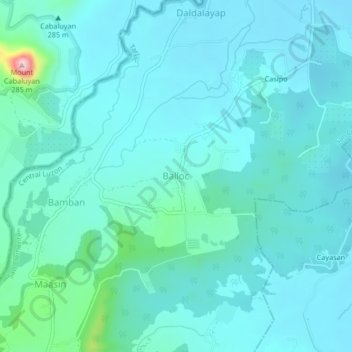 Mapa topográfico Balloc, altitud, relieve