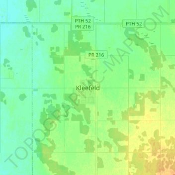 Mapa topográfico Kleefeld, altitud, relieve