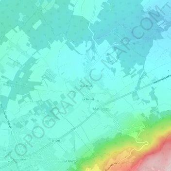 Mapa topográfico Sous-Étraz, altitud, relieve