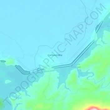 Mapa topográfico Cachoeirinha, altitud, relieve