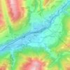 Mapa topográfico Brig, altitud, relieve