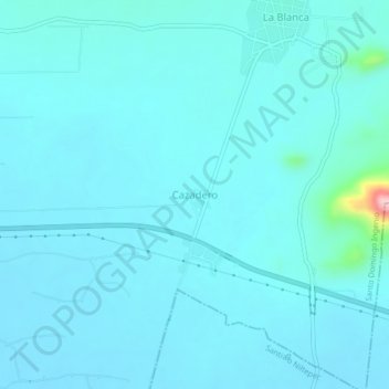 Mapa topográfico Cazadero, altitud, relieve