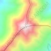 Mapa topográfico Cordillera de la Costa, altitud, relieve