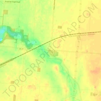 Mapa topográfico Pasco, altitud, relieve