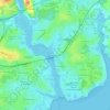 Mapa topográfico Kerhono, altitud, relieve