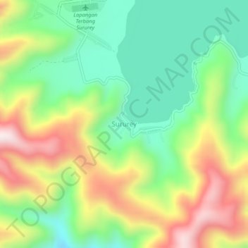 Mapa topográfico Sururey, altitud, relieve