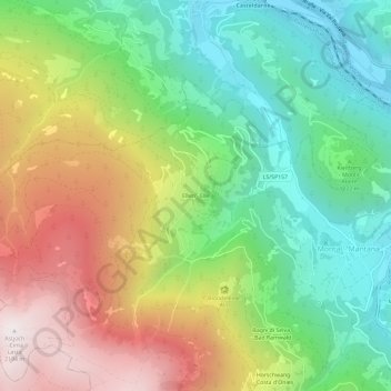 Mapa topográfico Ellen - Elle, altitud, relieve