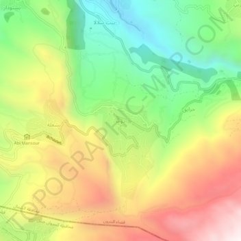 Mapa topográfico Douma, altitud, relieve