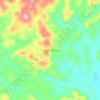 Mapa topográfico Muara Wahau, altitud, relieve