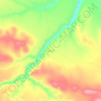 Mapa topográfico Gurur, altitud, relieve