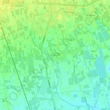 Mapa topográfico Marchesino, altitud, relieve
