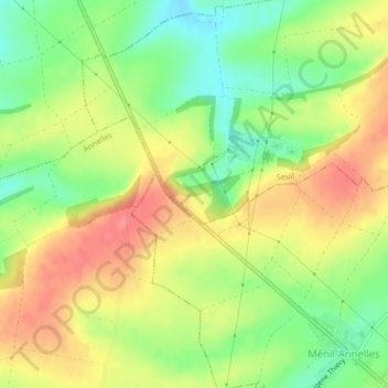 Mapa topográfico Mont Pinson, altitud, relieve
