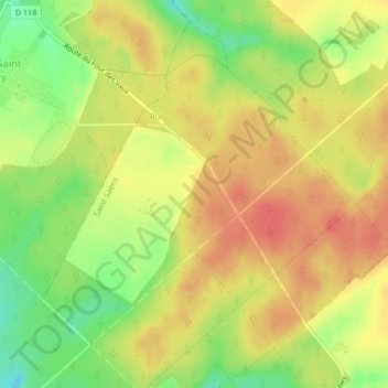 Mapa topográfico Sapin de Vancouvert, altitud, relieve
