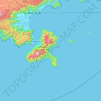 Mapa topográfico Ilha da Lagoa, altitud, relieve