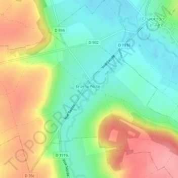 Mapa topográfico Au plaissy, altitud, relieve
