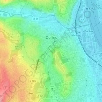 Mapa topográfico La Sarra, altitud, relieve