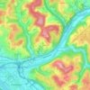Mapa topográfico Hillsdale, altitud, relieve