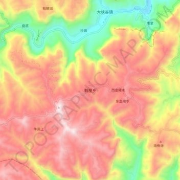 Mapa topográfico Ewu, altitud, relieve