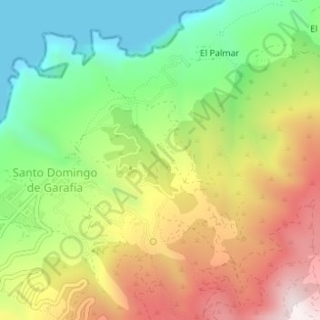 Mapa topográfico El Jaral, altitud, relieve