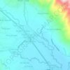 Mapa topográfico Mukai Hilir, altitud, relieve