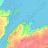 Mapa topográfico Loguivy de la Mer, altitud, relieve