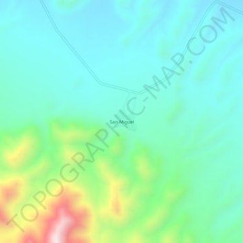 Mapa topográfico San Miguel, altitud, relieve
