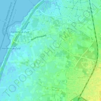 Mapa topográfico Horst, altitud, relieve