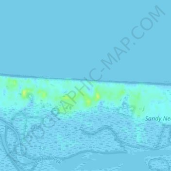 Mapa topográfico Town of Barnstable Public Lands, altitud, relieve