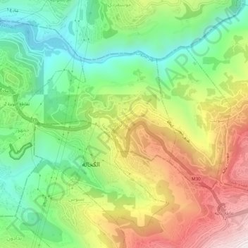 Mapa topográfico Aaraiya, altitud, relieve