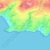 Mapa topográfico Rosmadec, altitud, relieve