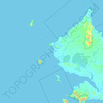 Mapa topográfico Pisang, altitud, relieve