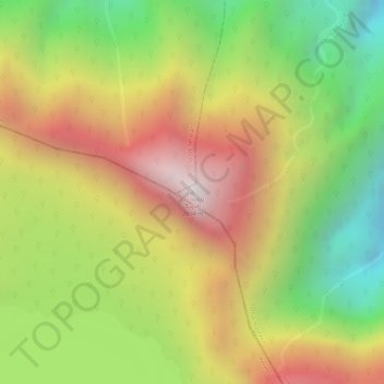 Mapa topográfico Gunung Tujuh, altitud, relieve